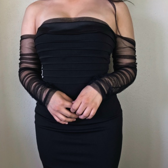 Sexy Ruched Sleeve Mini Dress - Picture 5 of 5